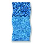 Liner pour piscine hors - sol ronde - boulder - finition overlap - hauteur bassin 122 - 132cm