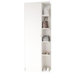 Lingre meuble  chaussures 15 paires 1 porte 10 niches blanc - l 67. 5 x l 35 x h 182 cm