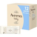 Lingettes b�b� - aveeno baby - nettoyage doux - extraits davoine et aloe vera - sans parfum - lot de ...