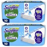 Lingettes humides - swiffer - wet plus antibacterial - microfibre jetable nettoyage sols Lingettes humides - swiffer - wet plus antibacterial - microfibre jetable nettoyage sols