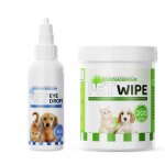 Lingettes pour les yeux de chien 200pcs lingettes pour enlever les taches de larmesdtachant anti - larmes ...