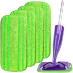 Lingettes reutilisable compatible swiffer wetjet 4 packs, tampon  vadrouille rutilisable, mop pads ...