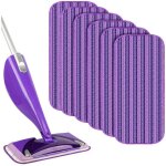 Lingettes rutilisables swiffer wetjet 6 packs mop pads microfibres pour sols secs ou humides (violet) ...