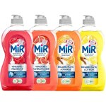 Liquide vaisselle - mir - lot de 4 - vinaigre & bicarbonate - framboise pamplemousse orange citron