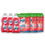 Liquide vaisselle - mir - vinaigre et framboise - lot de 3 + 3 recharges