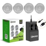 Lir2032 de batterie rechargeable avec 4 piles bouton lithium - ion 4 pices 37 v 45 mah montre porte ...