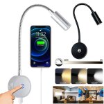 Liseuse murale lampe de chevet applique murale led avec interrupteur tactile dimmable et port de charge ... Liseuse murale lampe de chevet applique murale led avec interrupteur tactile dimmable et port de charge ...
