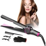 Lisseur et bigoudi 2 en 1 cran lcd 140 - 230 c plaque revtue de cramique de haute qualit styleur ...