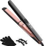 Lisseur cheveux plaques en titane lisse chauffe rapide fer  lisser ionique protect cran lcd lisseur ...
