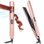 Lisseur cheveux professionnel et boucler 2 en 1 fer  lisser avec temprature rglable cran champagne ...