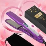 Lisseur cheveux professionnel fer  lisser kipozi anti frisottis titane plaques en cramique extra larges ...