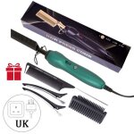 Lisseur lectrique 3 en 1 pour cheveux secs peigne chauffant fers plats[l17]