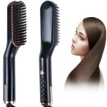 Lisseur Électrique à barbe avec température réglable brosse ionique 2 en 1 pour cheveux et barbe Lisseur Électrique à barbe avec température réglable brosse ionique 2 en 1 pour cheveux et barbe