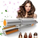 Lisseur professionnel 2 en 1 - lisseur fonctionnel - temprature rglable - pour cheveux courts et longs ...