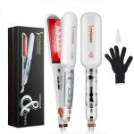 Lisseur professionnel  vapeur infrarouge fer  friser en cramique  large plaque et ions ngatifs - ...