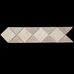 Listel mural dcoratif - albedo pierre - travertin naturel - 67 x 315 cm - multicolore - intrieur / ...