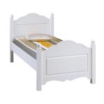 Lit 1 place blanc style anglais 90 x 190 cm - l99 x p198 x h100 cm (sans sommier)