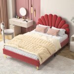 Lit 140x190 cmlit capitonn�t�te de lit en velourslit double avec sommier � lattescadre de litforme de ...