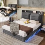 Lit 140x190 cm avec tiroirs de rangement 2 en 1 en bout de lit lit coffre 140x190 cm avec sommier et ... Lit 140x190 cm avec tiroirs de rangement 2 en 1 en bout de lit lit coffre 140x190 cm avec sommier et ...