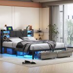 Chambre complete adultesommier 160x200lit deux placelit coffre 160x200lit led 160 x 200ledrangement t�teusb2 ...