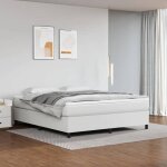 Lit 160x200 cm sommier  ressorts de lit blanc s cadre de lit  ressorts blanc 160x200 cm similicuir ...