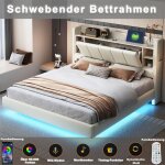 Lit 160x200 avec sommier et rangement lit 2 personnes pour adultelit double avec bande led et prise usbpetits ...