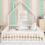 Lit 2 personnes 140x190 cm avec forme de chemine lit double rembourr en pin cadre de lit adulte avec ...