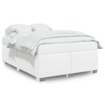 Lit adulte - 140x190 cm lit double cadre de lit blanc similicuir chy95444591