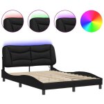 Lit adulte - 140x190 cmlit double cadre de lit avec led noir chy33783507 Lit adulte - 140x190 cmlit double cadre de lit avec led noir chy33783507