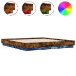 Lit adulte - 200x200 cmlit double cadre de lit avec led chêne fumé chy15675271 Lit adulte - 200x200 cmlit double cadre de lit avec led chêne fumé chy15675271