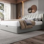 Lit adulte coffre 140x200 cmavec clairage led lit 2 personnes?tte de lit rglablelit 2 places avec ...