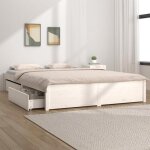 Lit adulte double - cadre de lit sans matelas avec tiroirs blanc 160x200 cm shl698771