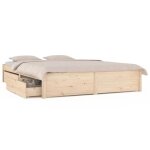 Lit adulte double cadre de lit avec tiroirs 140x190 cm double - 2 places sp24895bed69609681