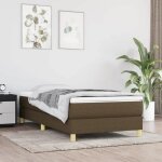 Lit adulte - structure de lit - cadre de lit sans matelas marron fonc� 90x190 cm tissu