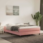 Lit adulte - structure de lit - cadre de lit sans matelas rose 140x190 cm velours 424236