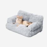 Lit pour animaux de compagnie - mewoofun zion calmant chat & chien canap gris