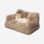 Lit pour animaux de compagnie - mewoofun zion canap brun calmant chat & chien