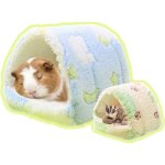 Lit pour animaux - xvx - lot de 2 - flanelle douce - cachette douillette - pour rongeurs