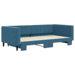 Lit banquette 2 places - canap / lit de jour avec gigogne - multifonctionnel - bleu 100x200 cm cal6353307 ...