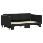 Lit banquette 2 places - canap� / lit de jour avec gigogne - multifonctionnel - noir 100x200 cm cal1586783 ...