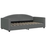 Lit banquette 2 places - canap / lit de jour matelas inclus - multifonctionnel - gris fonc 90x190 cm ...