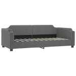 Lit banquette 2 places - canap / lit de jour matelas inclus - multifonctionnel - gris fonc 90x190 cm ...