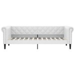 Lit banquette 2 places - canap / lit de jour - multifonctionnel - blanc 90x200 cm similicuir cal1478539 ...