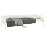Lit banquette 2 places - canapé / lit de jour - multifonctionnel - blanc bois de pin massif 90x190 cm ... Lit banquette 2 places - canapé / lit de jour - multifonctionnel - blanc bois de pin massif 90x190 cm ...
