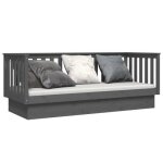 Lit banquette 2 places - canapé / lit de jour - multifonctionnel - gris 90x190 cm bois de pin massif ... Lit banquette 2 places - canapé / lit de jour - multifonctionnel - gris 90x190 cm bois de pin massif ...