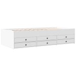 Lit banquette - vidaxl - cal2986827 - 90x190 cm - 6 tiroirs - blanc