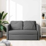 Lit banquette 2 places - convertible - canap - lit 2 en 1 gris fonc 112x174x55 cm tissu cal8108372
