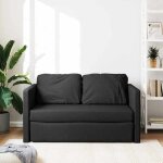 Lit banquette 2 places - convertible - canap� - lit 2 en 1 noir 112x174x55 cm tissu cal1617035