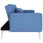 Lit banquette 2 places - convertible - canap - lit bleu tissu cal1867463