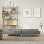 Lit banquette 2 places - convertible - canap - lit  gris clair tissu cal9600444